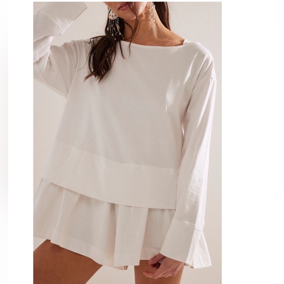 Free People Pants - NWT Free People Free-est Kiley Romper in White